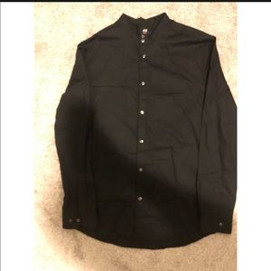 No Collar Dress shirt Sz M